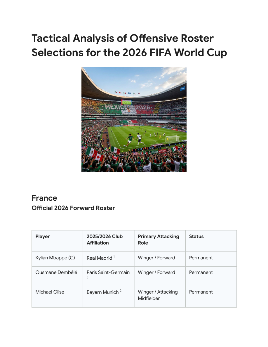2026 World Cup Forward Analysis Cover
